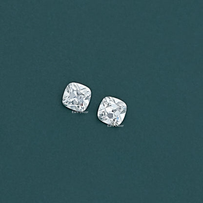 Old Mine Cushion Cut Lab Grown Diamond Pair