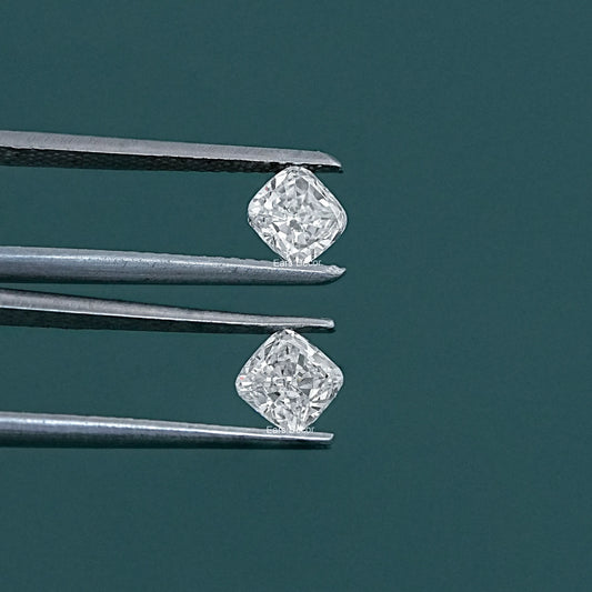 Lab Diamond Cushion Cut Matching Pair