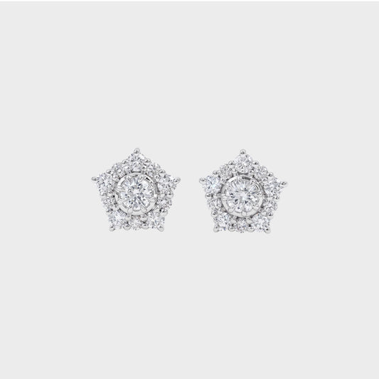 Natural Round Diamond Stud Earrings