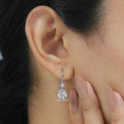 Old European Round Cut Dangle Earring