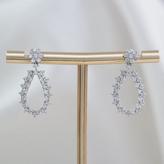 Open Pear Shape Drop Dangle Earrings