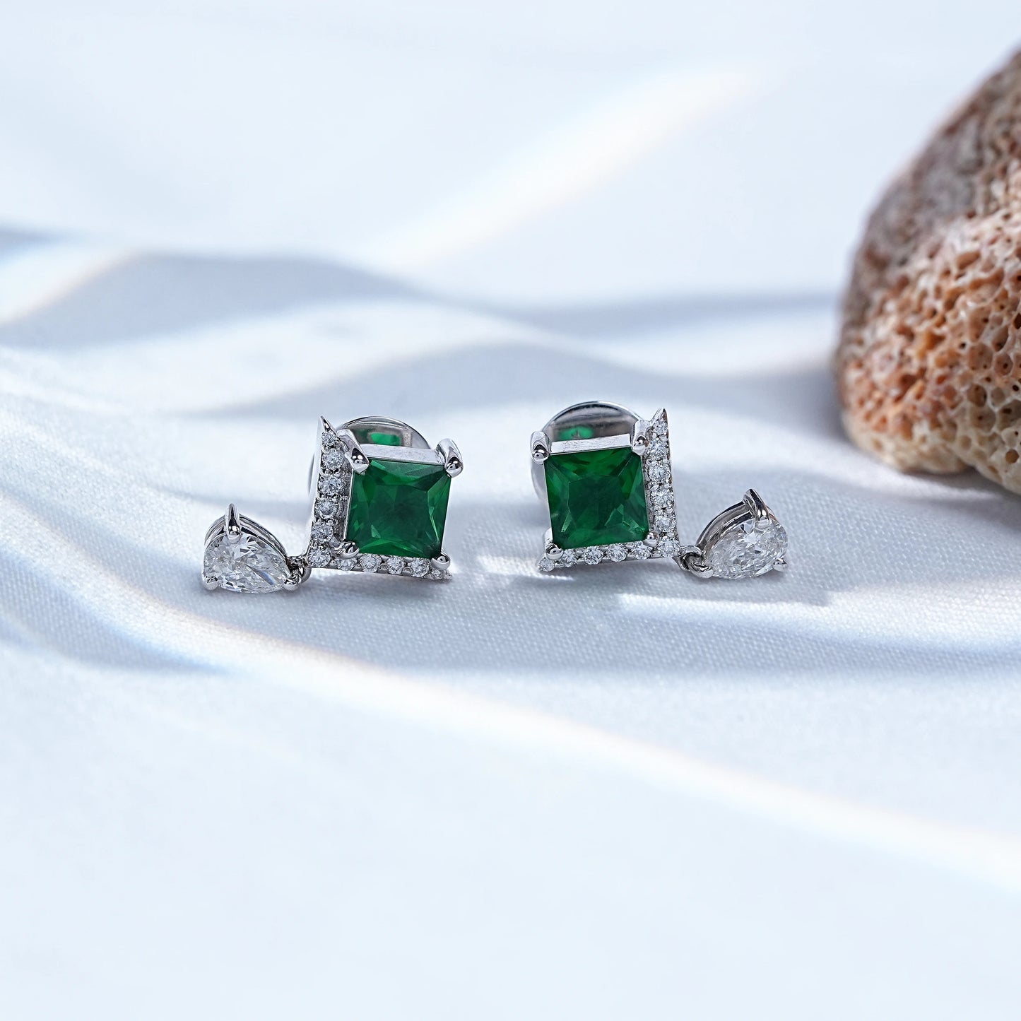 Green Princess Gemstone Drop Dangle Earring