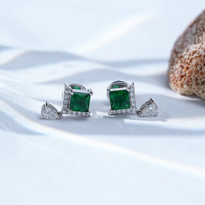 Green Princess Gemstone Drop Dangle Earring