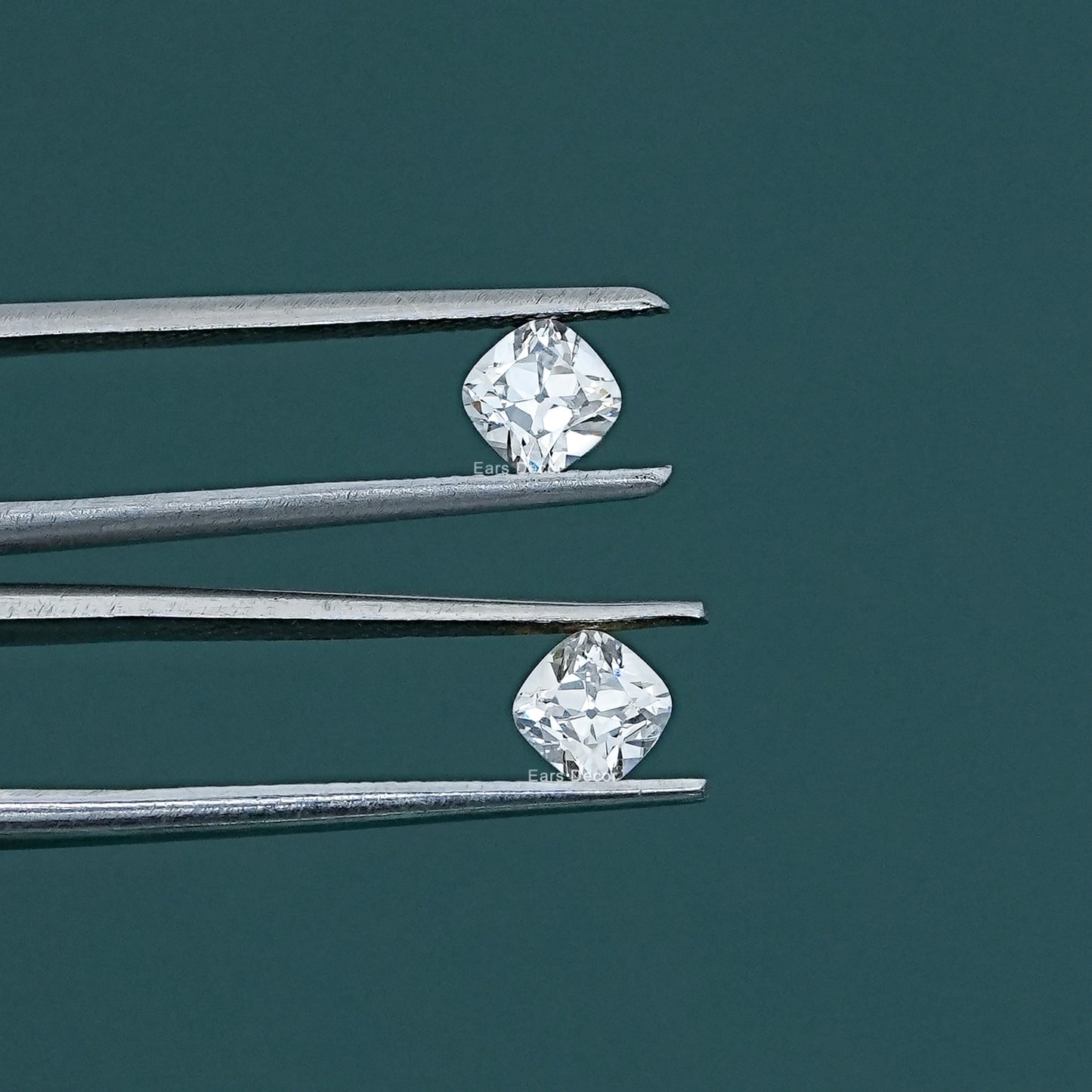 Old Mine Cushion Cut Lab Grown Diamond Pair