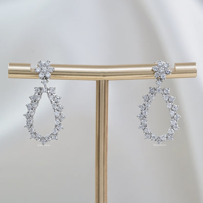 Open Pear Shape Drop Dangle Earrings