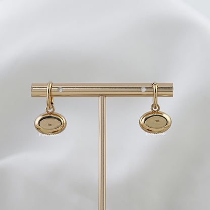East West Oval Cut Diamond Gypset Hoop Earring