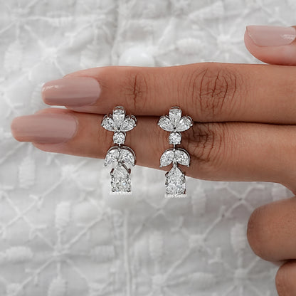 Marquise & Pear Lab Diamond Drop Earrings