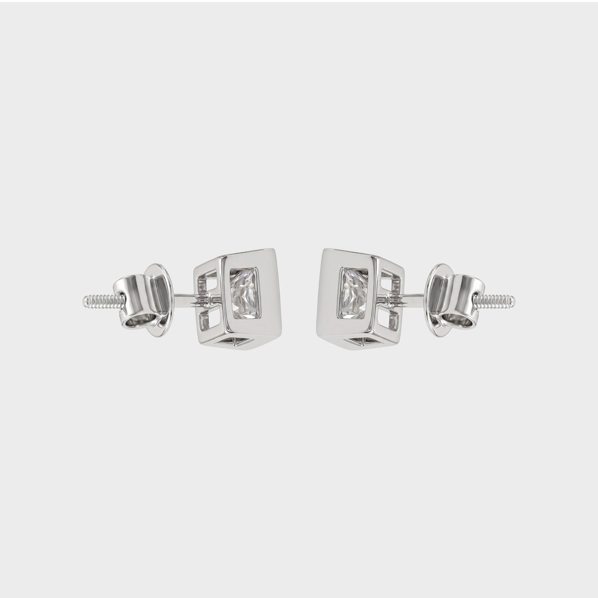 Princess Cut Lab Grown Diamond Stud