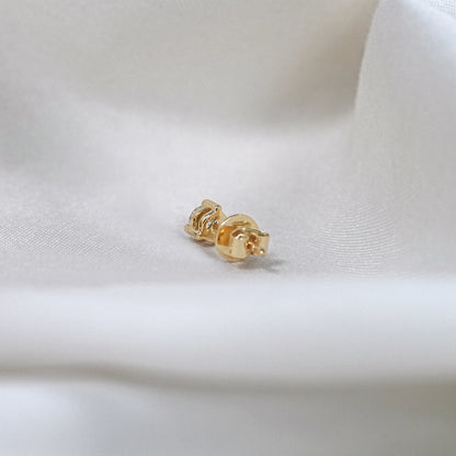 3.80 MM Round Cut Lab Diamond Men's Solitaire Stud