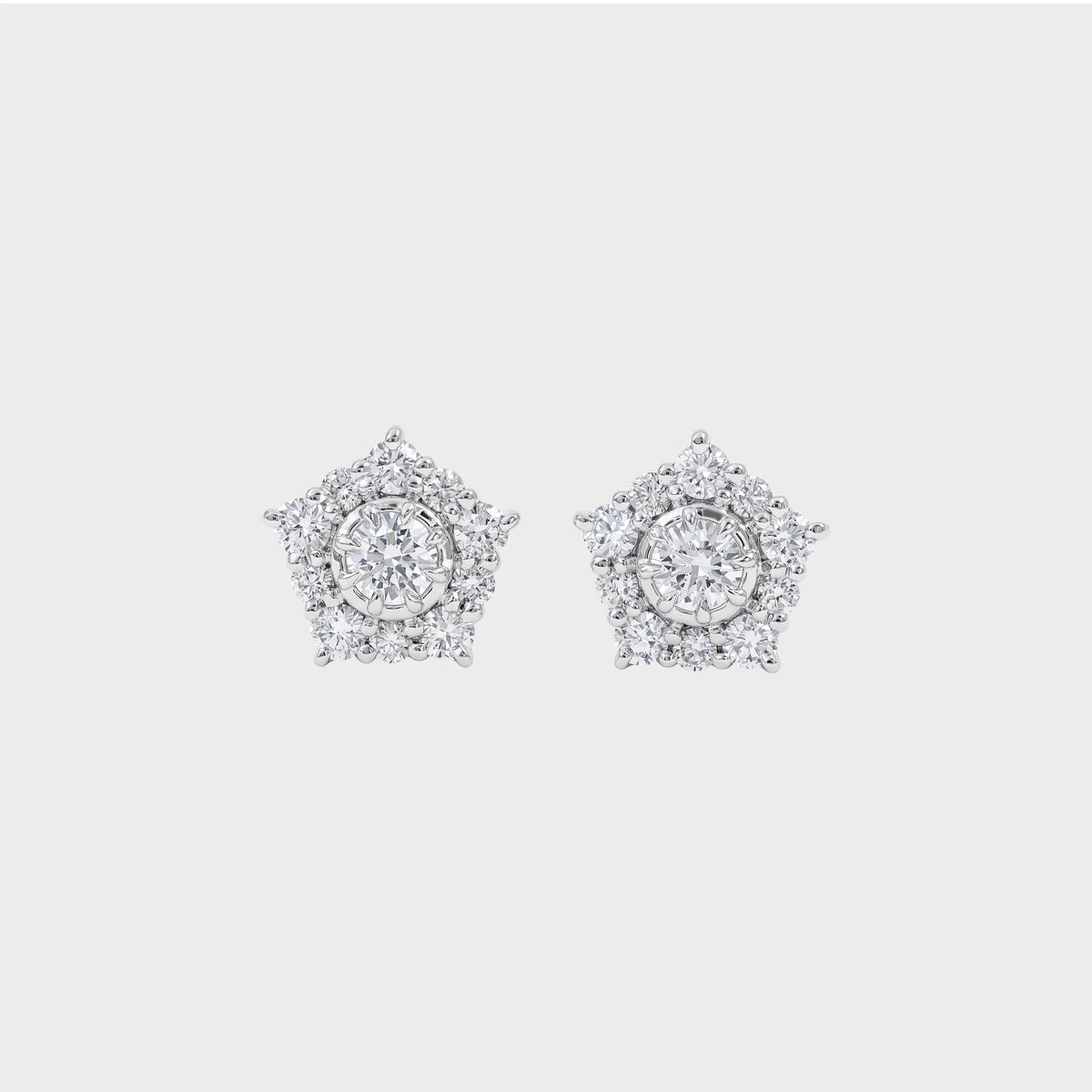 Round Cut Lab Diamond Minimalist Stud Earrings