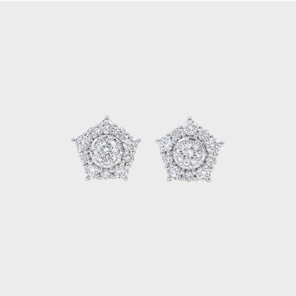 Round Cut Lab Diamond Minimalist Stud Earrings