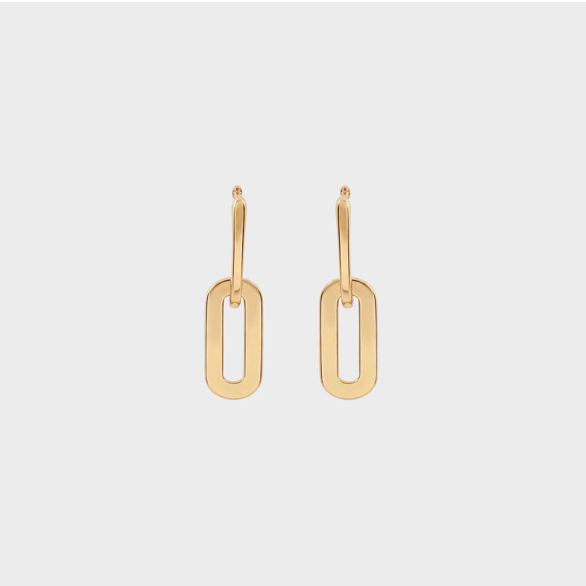 Round Diamond Hoop Link Earrings