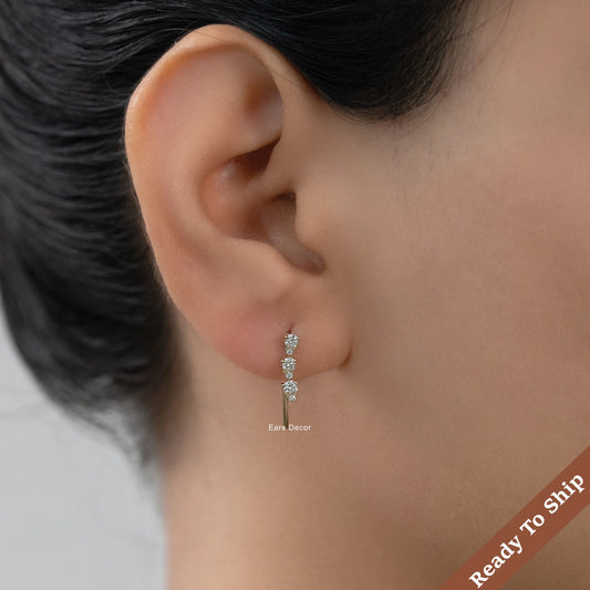 Pear Shape Ear Hook Dangle Earring