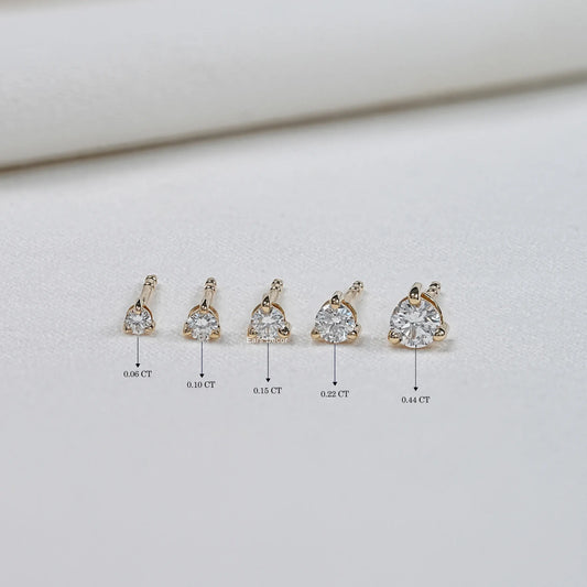 Round Lab-Grown Diamond Martini Stud Earrings