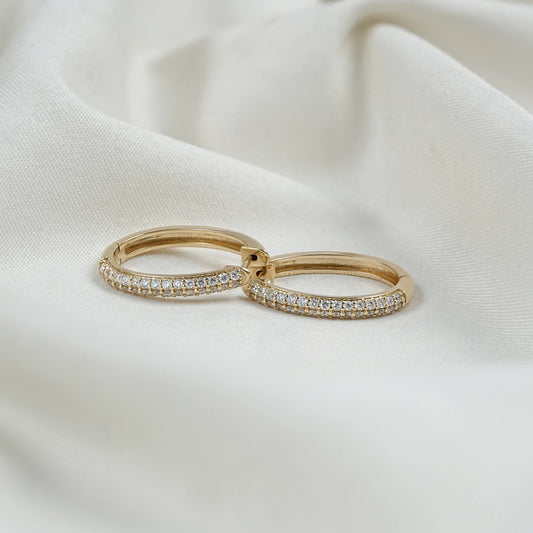 Brilliant Round Cut Lab Diamond Hoop Earrings