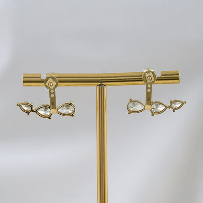 Pear Cut Diamond Ear Jacket Earring