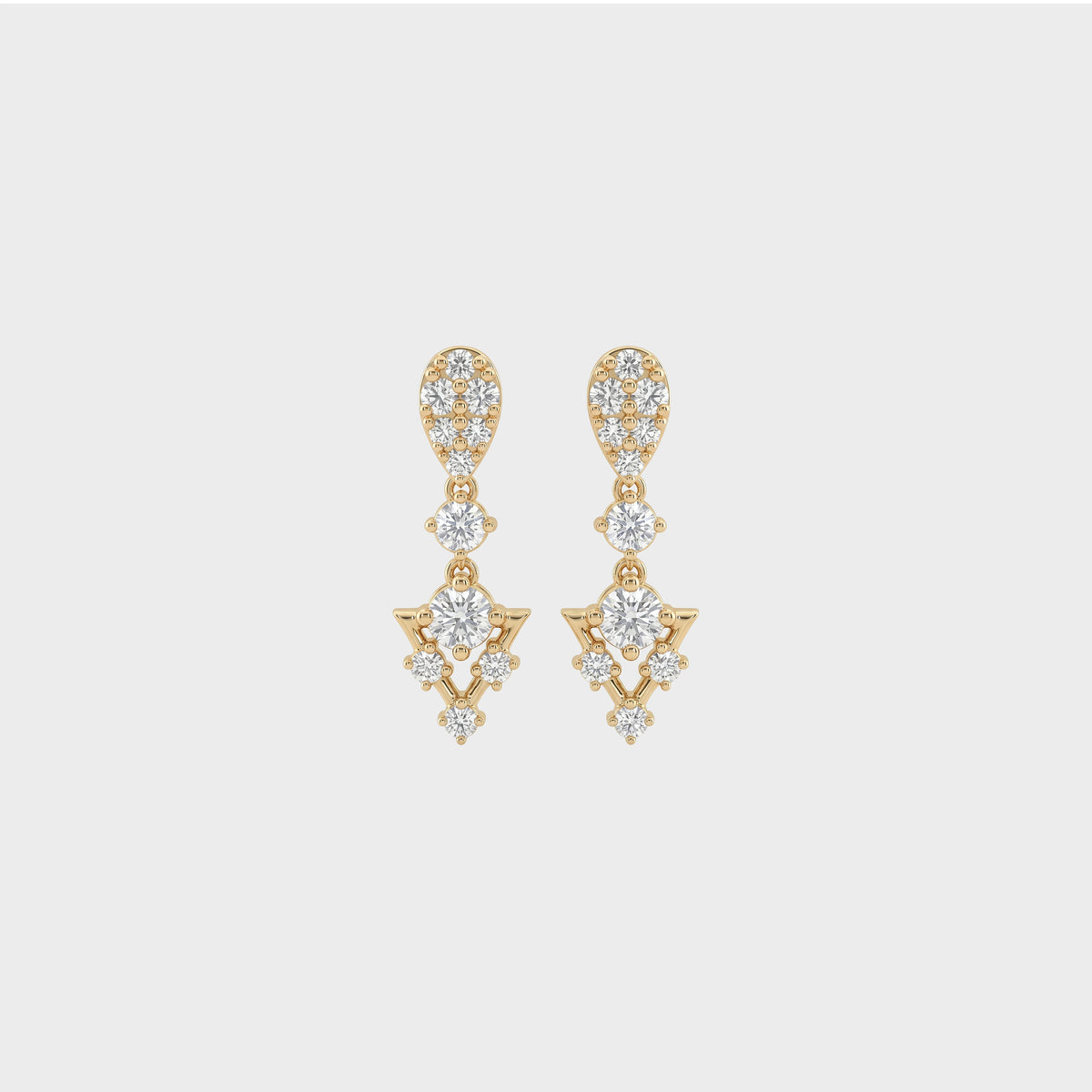 Natural Round Cluster Drop & Dangle Earrings