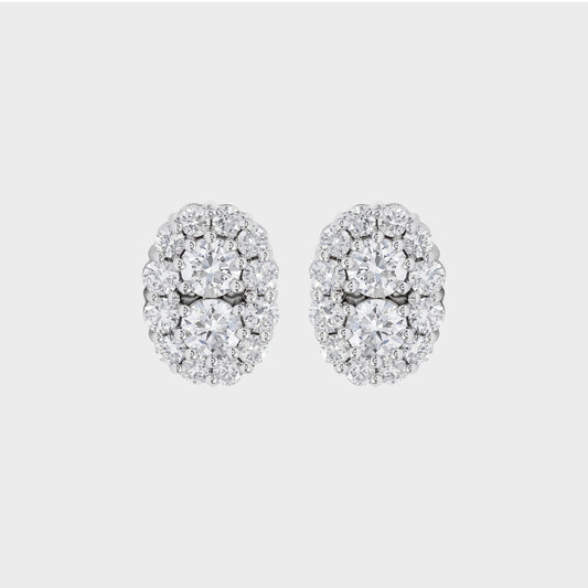 Round Cut Natural Diamond Dainty Stud Earrings
