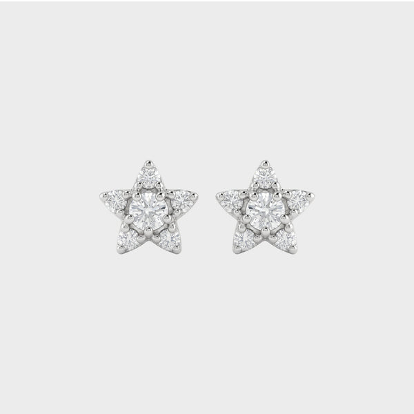 Round Cut Lab Grown Diamon Dainty Stud
