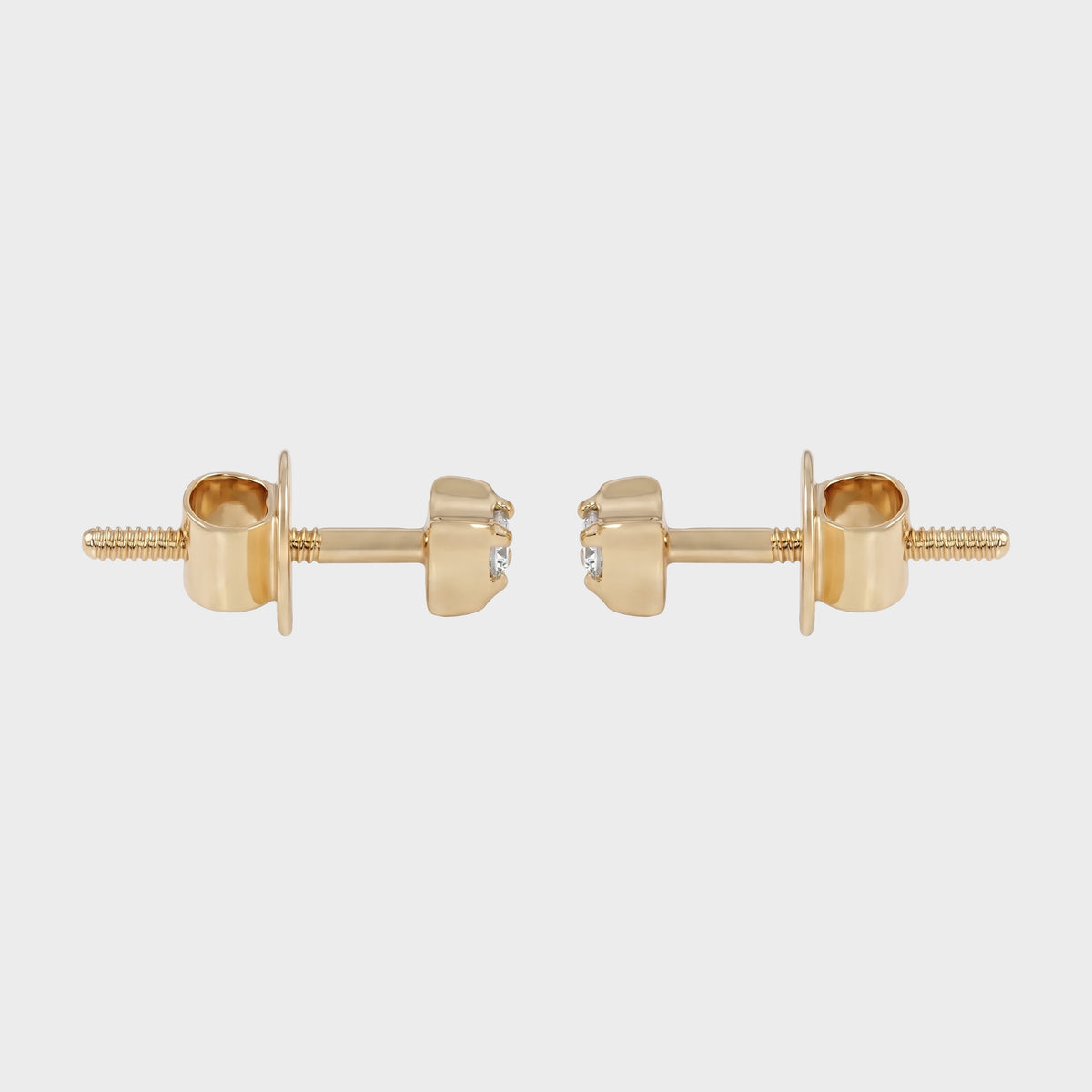 2.10 MM Round Diamond Solitaire Stud Earrings