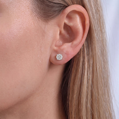 2.00 TCW Round Moissanite Stud Earrings