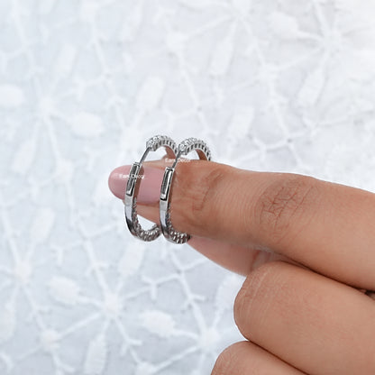 Round Cut Lab Grown Diamond Hoops