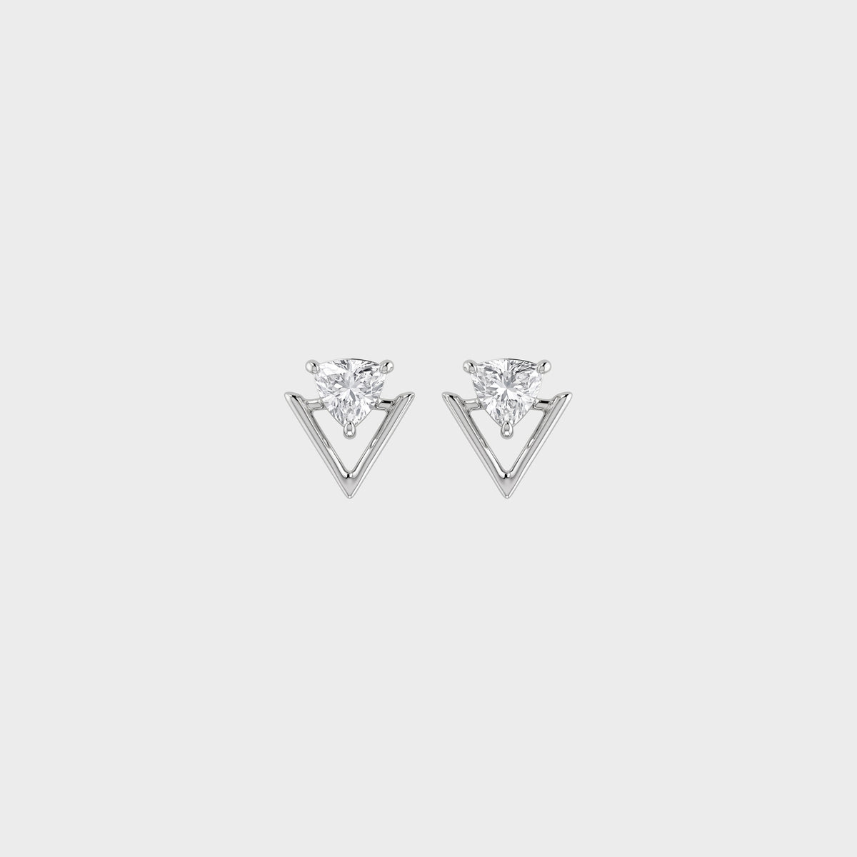 Trillion Cut Lab Diamond Stud