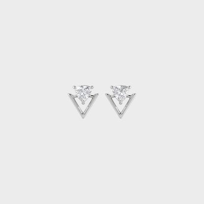 Trillion Cut Lab Diamond Stud