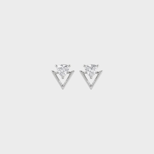 Trillion Cut Lab Diamond Stud