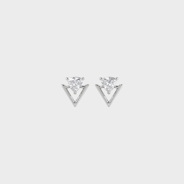 Trillion Cut Lab Diamond Stud