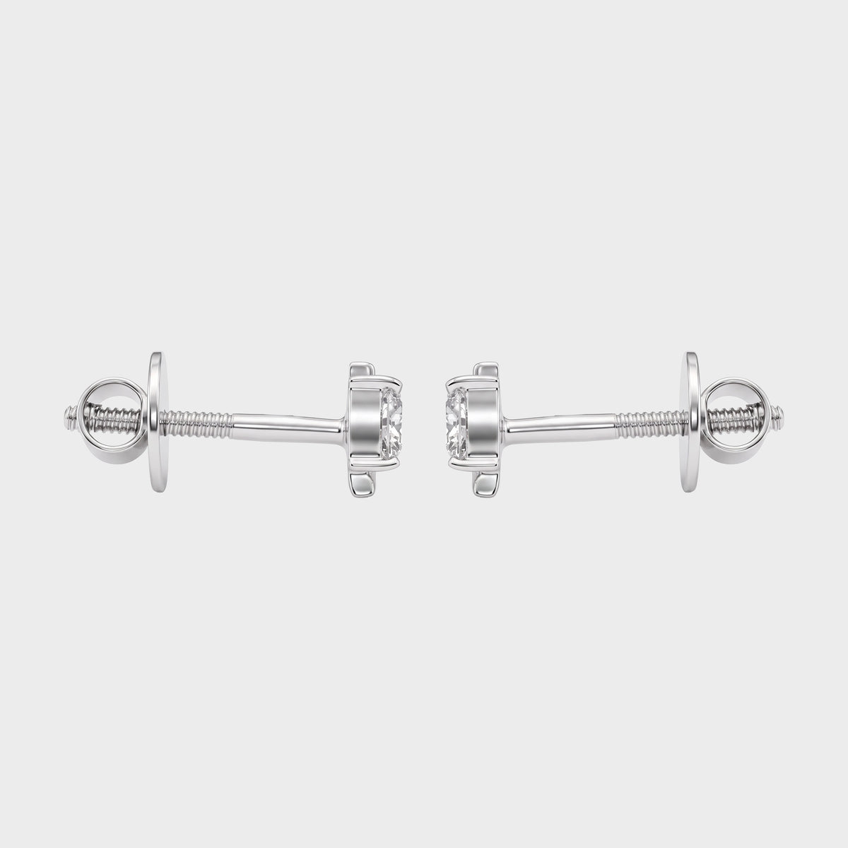 Trillion Cut Lab Diamond Stud