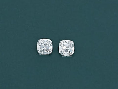 Old Mine Cushion Cut Lab Grown Diamond Pair