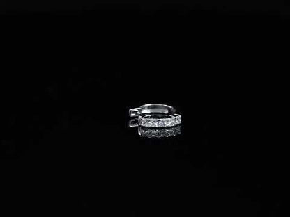 Princess Cut Lab Grown Diamond Men's Hoop Earrings